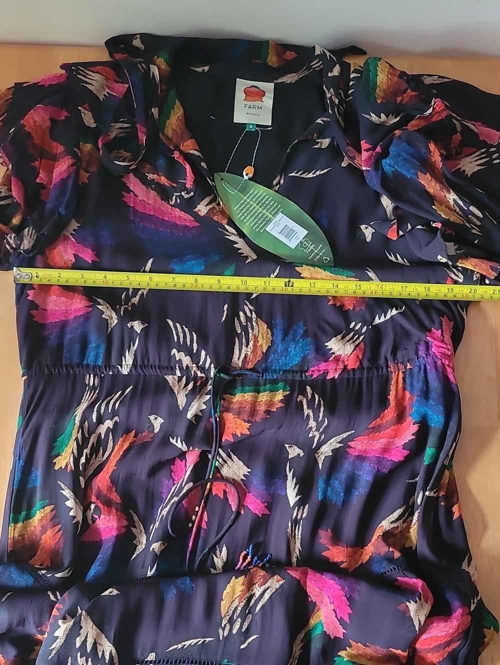 Farm Rio Black Macaws Flight Ankle Dress - Picture 5 of 16
